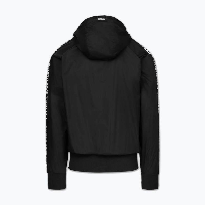 Giacca uomo Pitbull Athletic Tape Nylon Hooded black 4