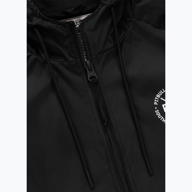 Giacca uomo Pitbull Athletic Tape Nylon Hooded black 5
