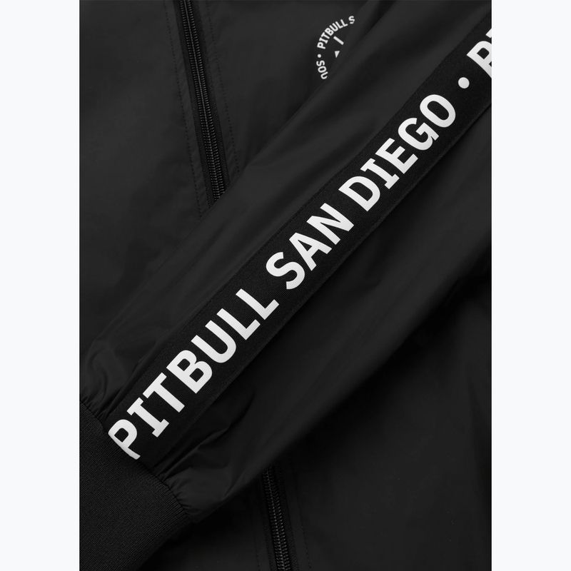 Giacca uomo Pitbull Athletic Tape Nylon Hooded black 7