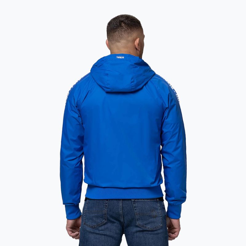 Giacca uomo Pitbull Athletic Tape Nylon Hooded electric blue 3