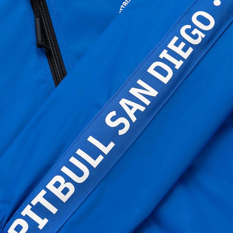 Giacca uomo Pitbull Athletic Tape Nylon Hooded electric blue 12