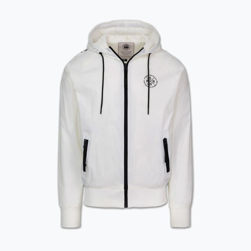 Giacca uomo Pitbull Athletic Tape Nylon Hooded off white 4