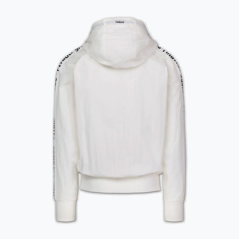 Giacca uomo Pitbull Athletic Tape Nylon Hooded off white 5