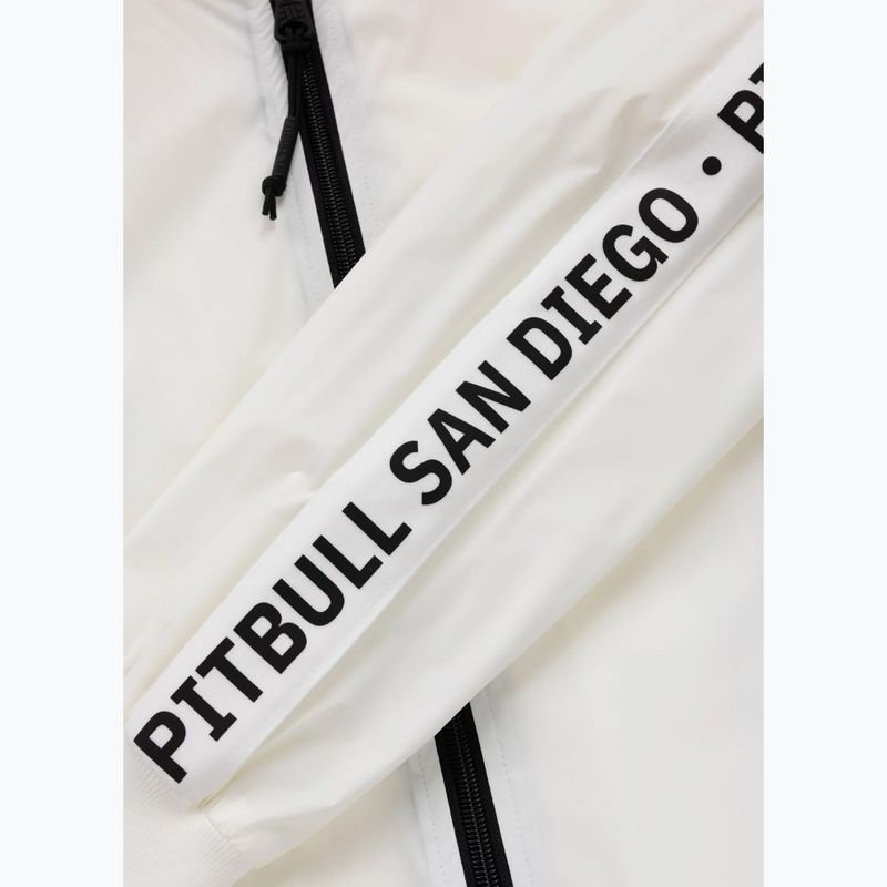 Giacca uomo Pitbull Athletic Tape Nylon Hooded off white 9