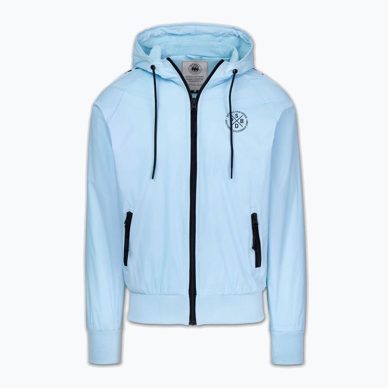Giacca uomo Pitbull Athletic Tape Nylon Hooded light blue 5