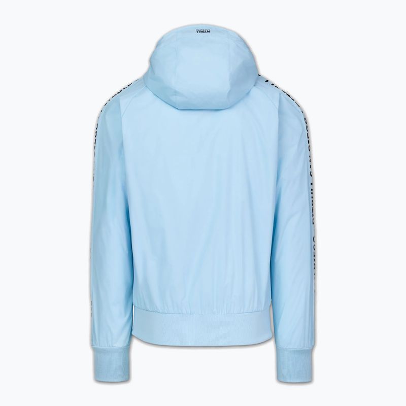 Giacca uomo Pitbull Athletic Tape Nylon Hooded light blue 6