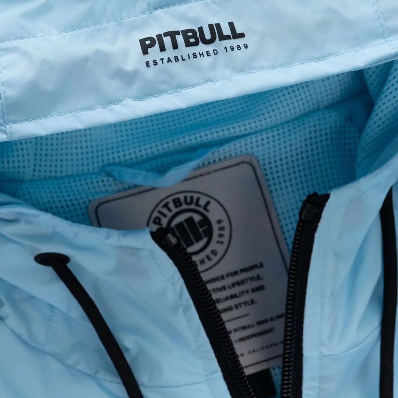 Giacca uomo Pitbull Athletic Tape Nylon Hooded light blue 9