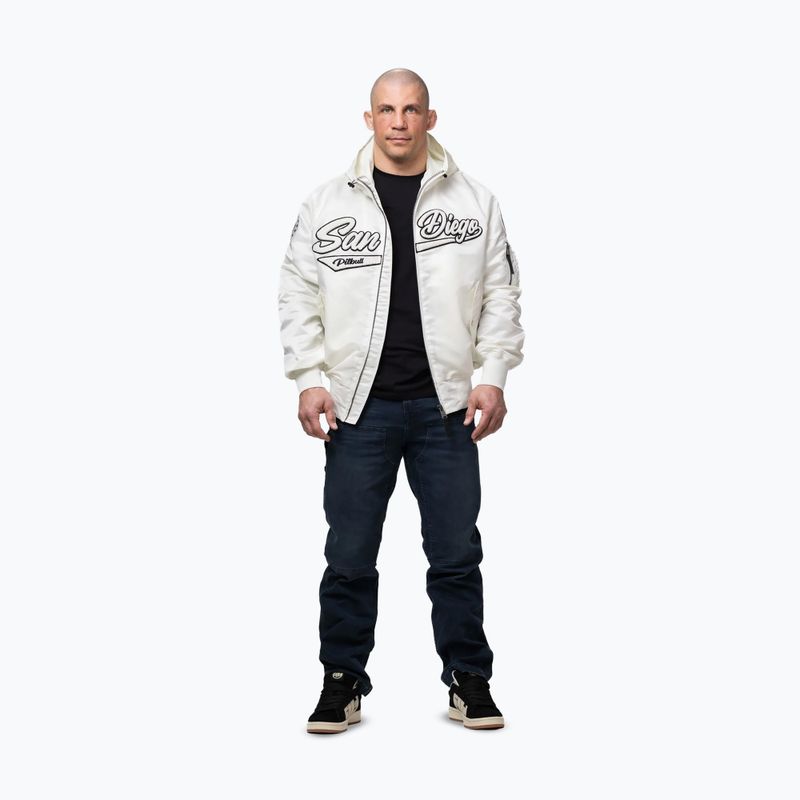 Giacca uomo Pitbull Aero Flight Hooded off white 2