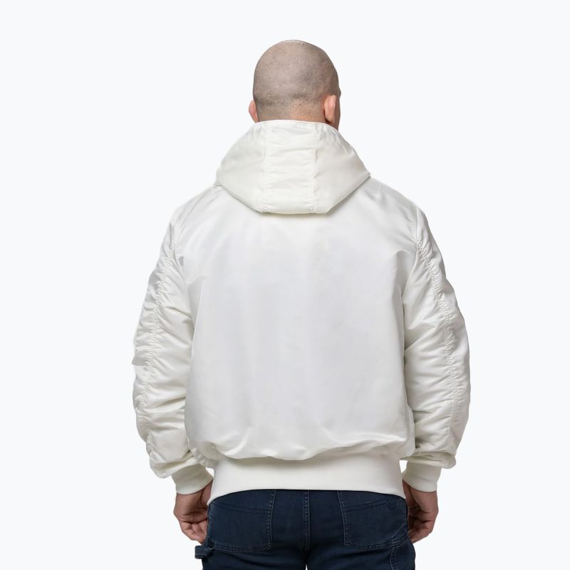 Giacca uomo Pitbull Aero Flight Hooded off white 3