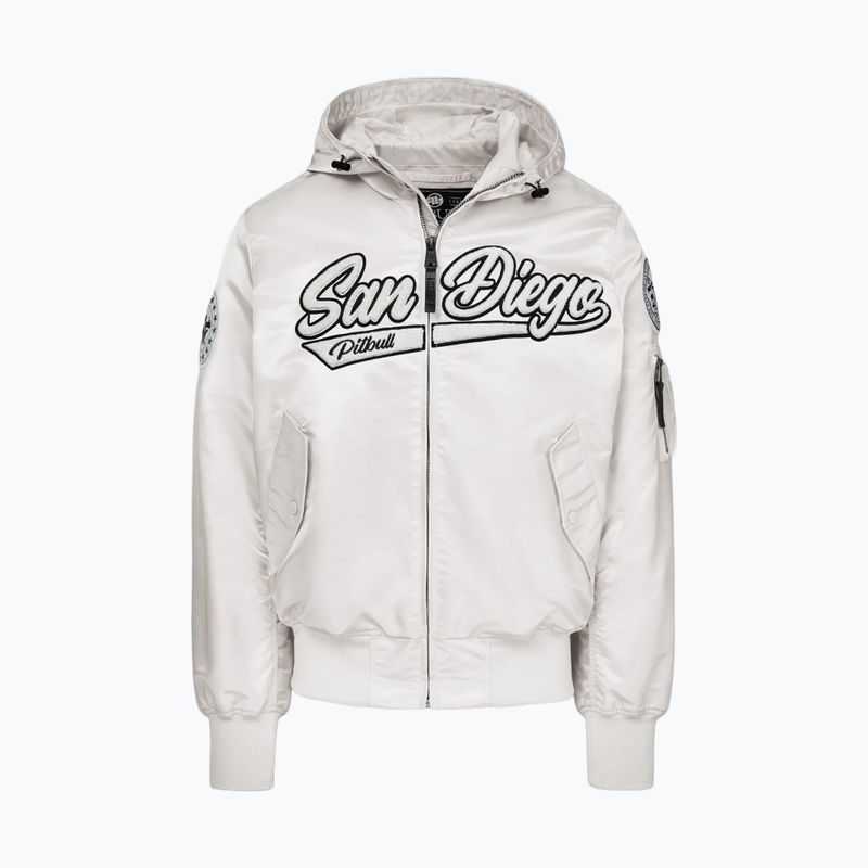 Giacca uomo Pitbull Aero Flight Hooded off white 5