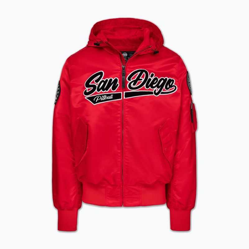 Giacca uomo Pitbull Aero Flight Hooded fluo/red 5