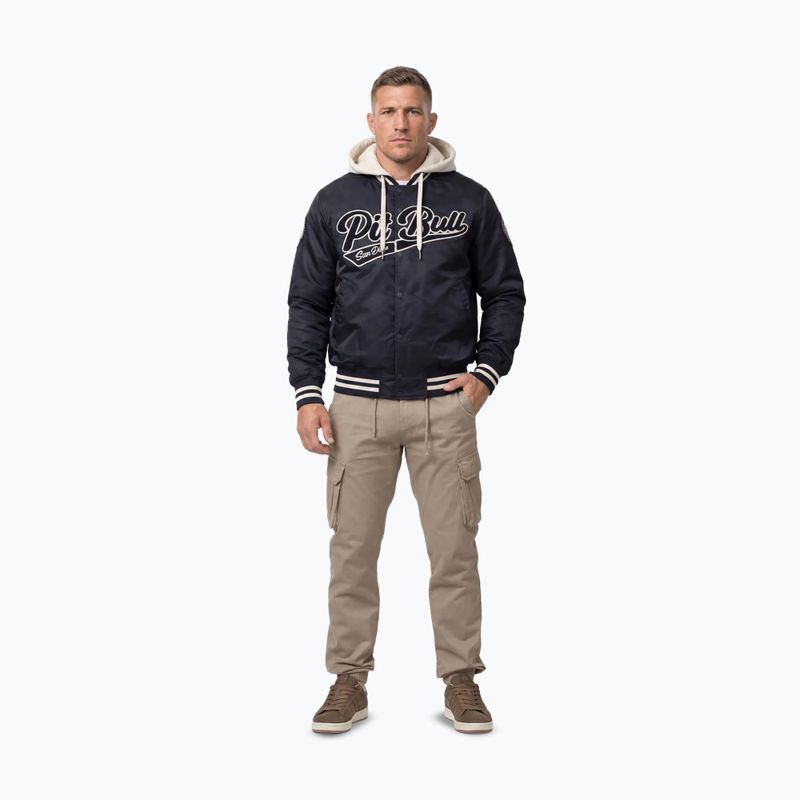 Giacca uomo Pitbull Mason San Diego Baseball Hooded dark navy/beige 3