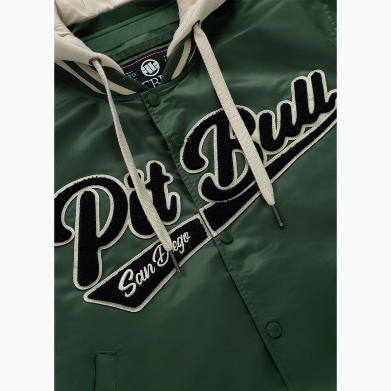Giacca uomo Pitbull Mason San Diego Baseball Hooded bottle green/beige 6