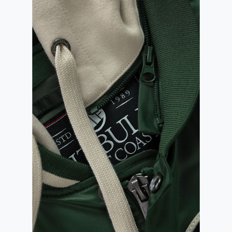 Giacca uomo Pitbull Mason San Diego Baseball Hooded bottle green/beige 8