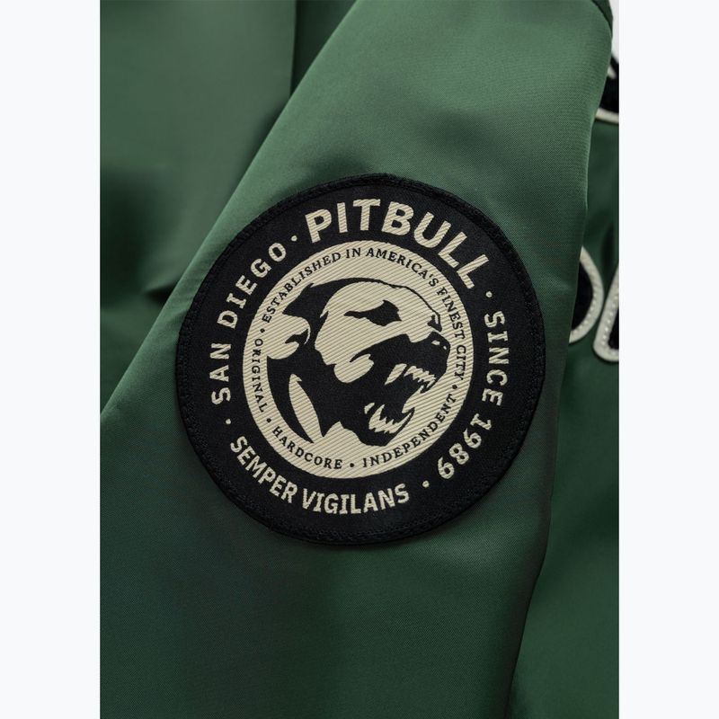 Giacca uomo Pitbull Mason San Diego Baseball Hooded bottle green/beige 9