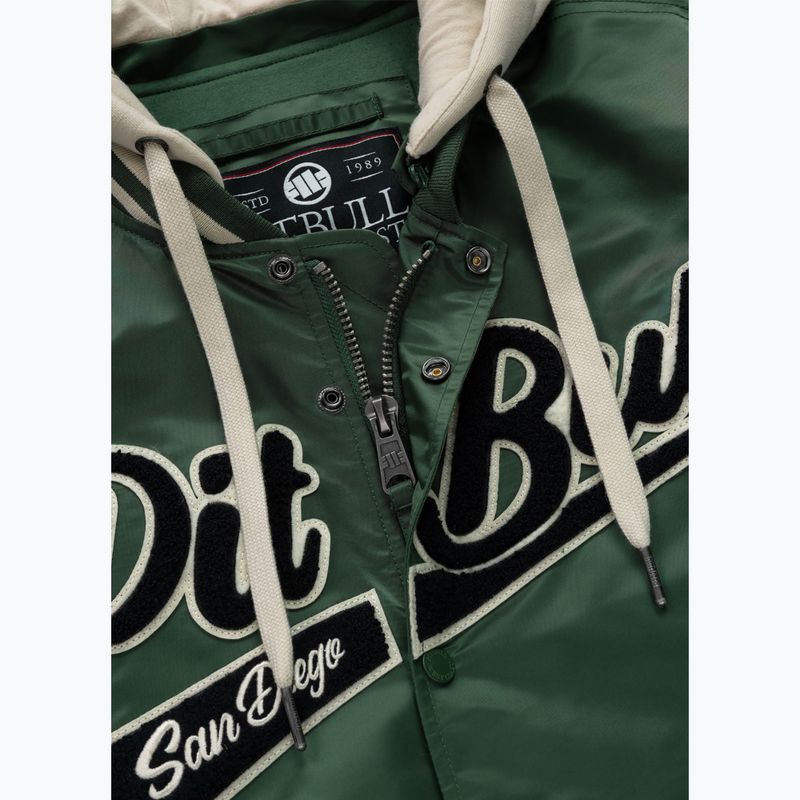 Giacca uomo Pitbull Mason San Diego Baseball Hooded bottle green/beige 11