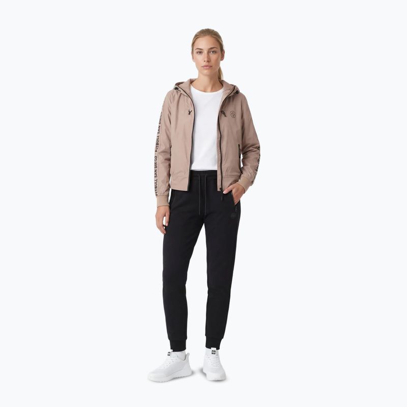 Giacca da donna Pitbull Aaricia Stripes Nylon Hooded dark sand 2