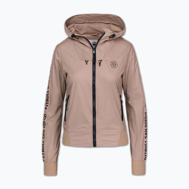 Giacca da donna Pitbull Aaricia Stripes Nylon Hooded dark sand 3