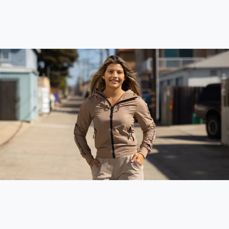 Giacca da donna Pitbull Aaricia Stripes Nylon Hooded dark sand 12