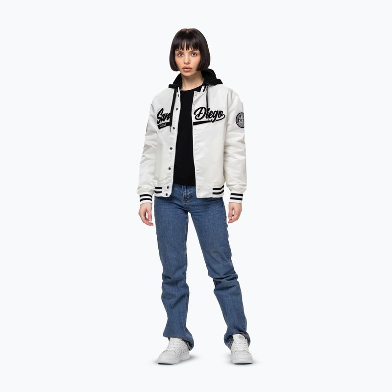 Giacca da donna Pitbull Angela San Diego Hooded Varsity off white 2