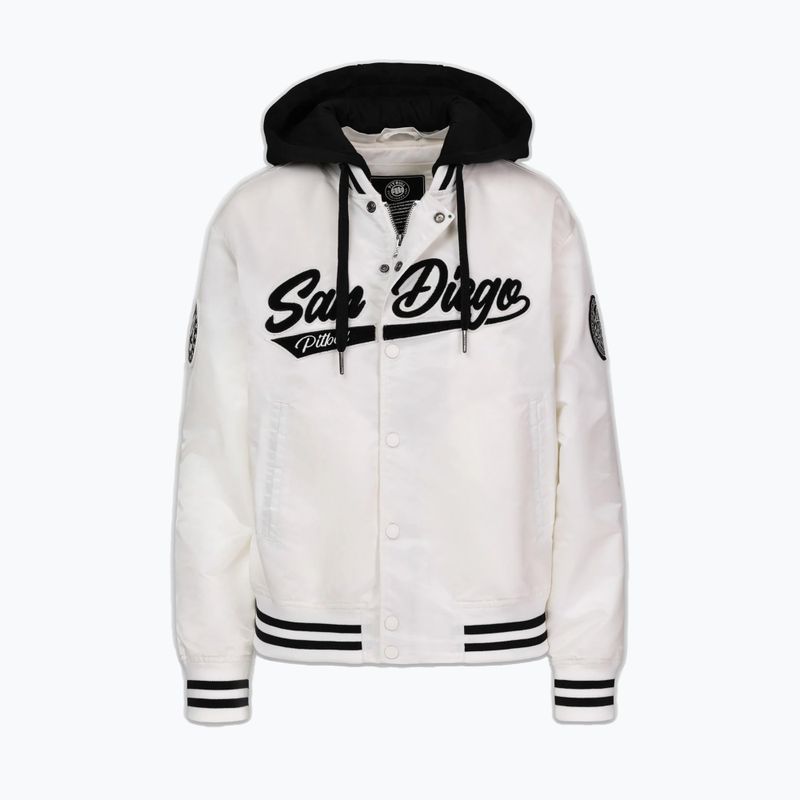 Giacca da donna Pitbull Angela San Diego Hooded Varsity off white 5