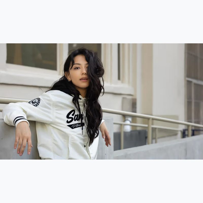 Giacca da donna Pitbull Angela San Diego Hooded Varsity off white 15