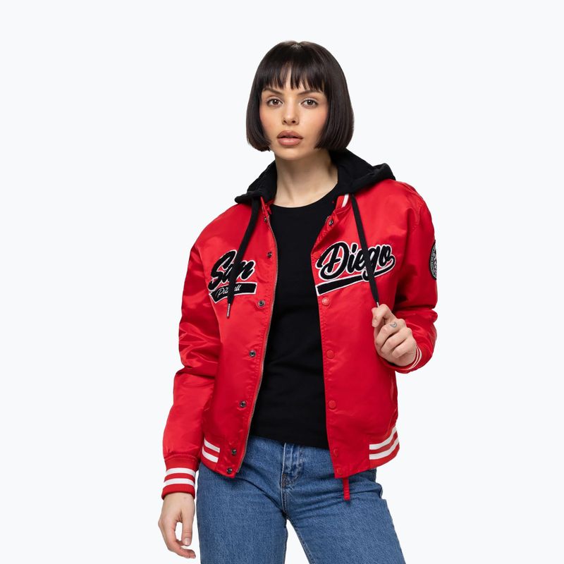 Giacca da donna Pitbull Angela San Diego Hooded Varsity fluo/red 4