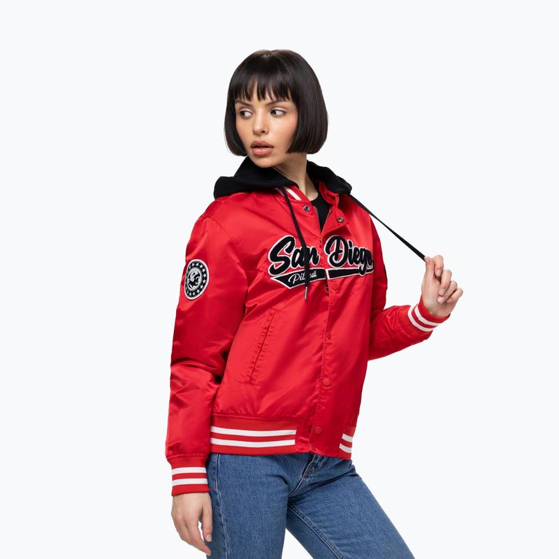 Giacca da donna Pitbull Angela San Diego Hooded Varsity fluo/red 5