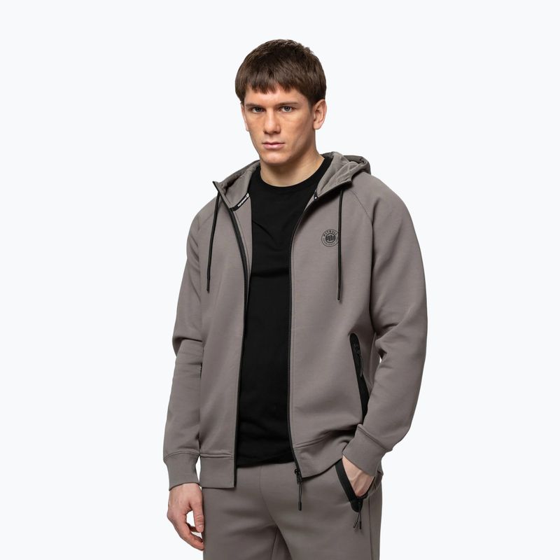 Felpa da uomo Pitbull Dogwood Hooded Zip Sweatshirt taupe 4