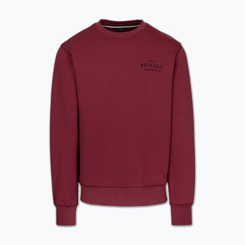 Felpa da uomo Pitbull Sampson Crewneck Sweatshirt burgundy 5