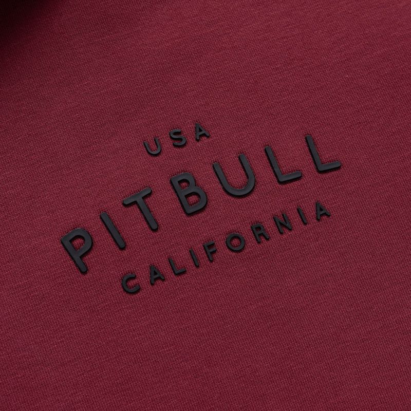 Felpa da uomo Pitbull Sampson Zip burgundy 4