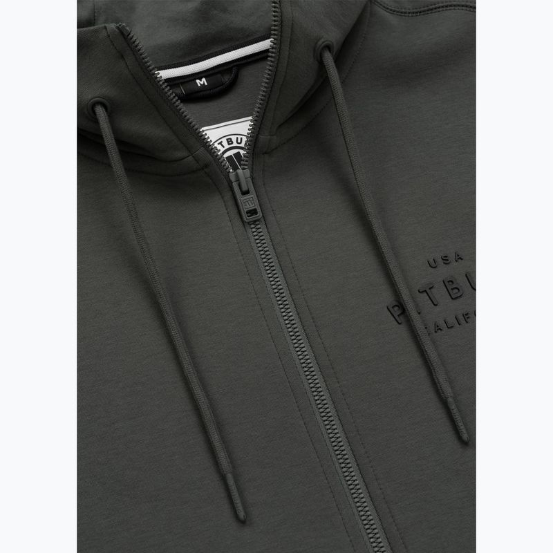 Felpa da uomo Pitbull Sampson Hooded Zip Sweatshirt grey/green 8