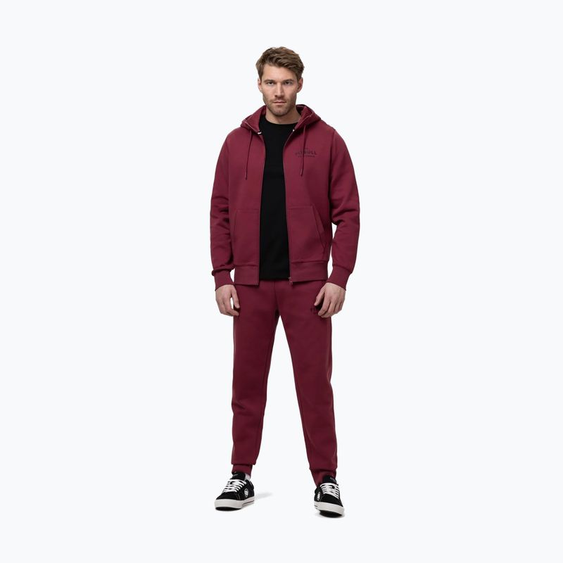 Felpa da uomo Pitbull Sampson Hooded Zip Sweatshirt burgundy 2