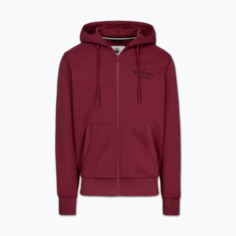 Felpa da uomo Pitbull Sampson Hooded Zip Sweatshirt burgundy 5