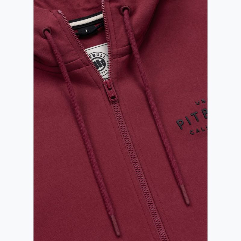 Felpa da uomo Pitbull Sampson Hooded Zip Sweatshirt burgundy 7