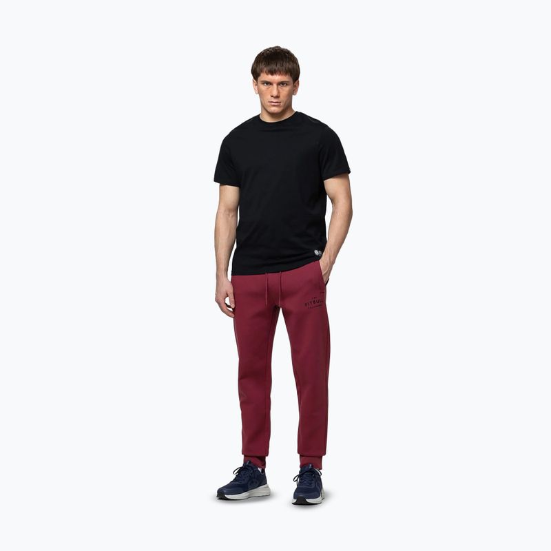 Pantaloni da uomo Pitbull Sampson Track burgundy 2