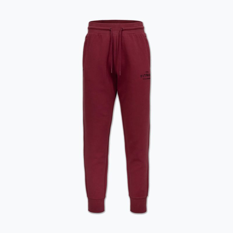Pantaloni da uomo Pitbull Sampson Track burgundy 4