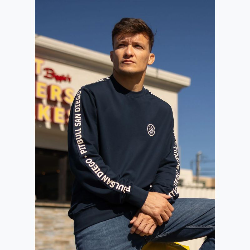 Felpa da uomo Pitbull Tape Parker Crewneck dark navy 10