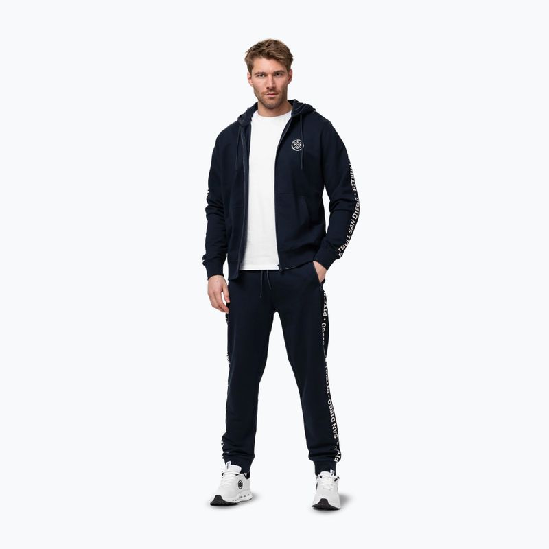 Felpa da uomo Pitbull Tape Parker Hooded Zip dark navy 2