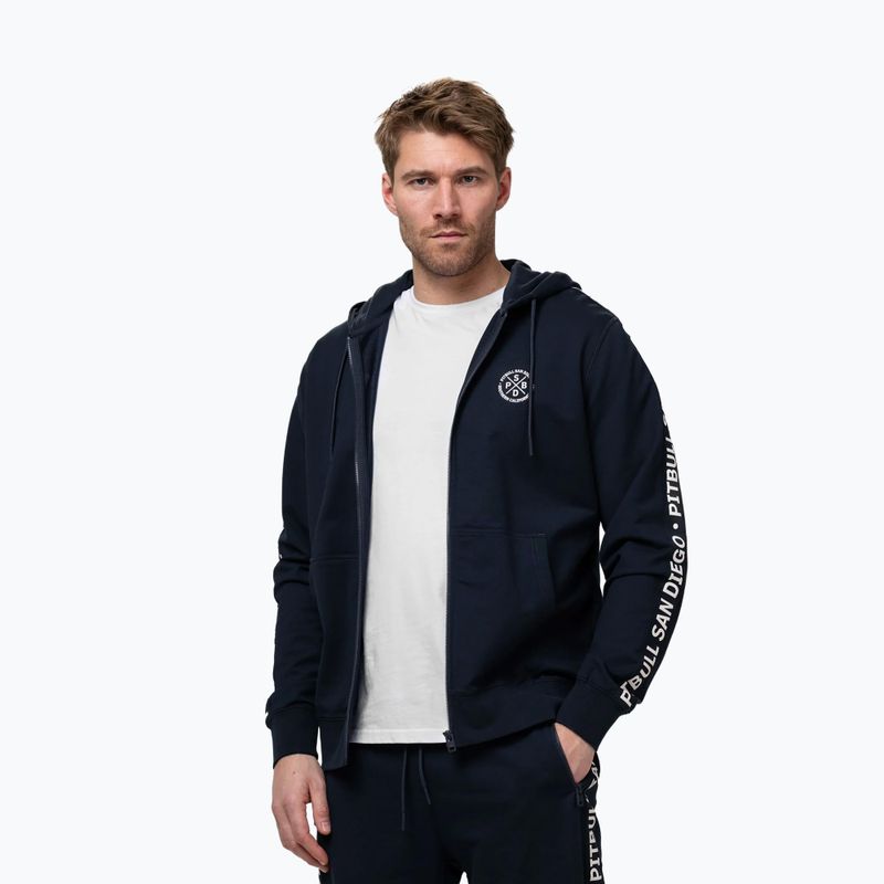 Felpa da uomo Pitbull Tape Parker Hooded Zip dark navy 4
