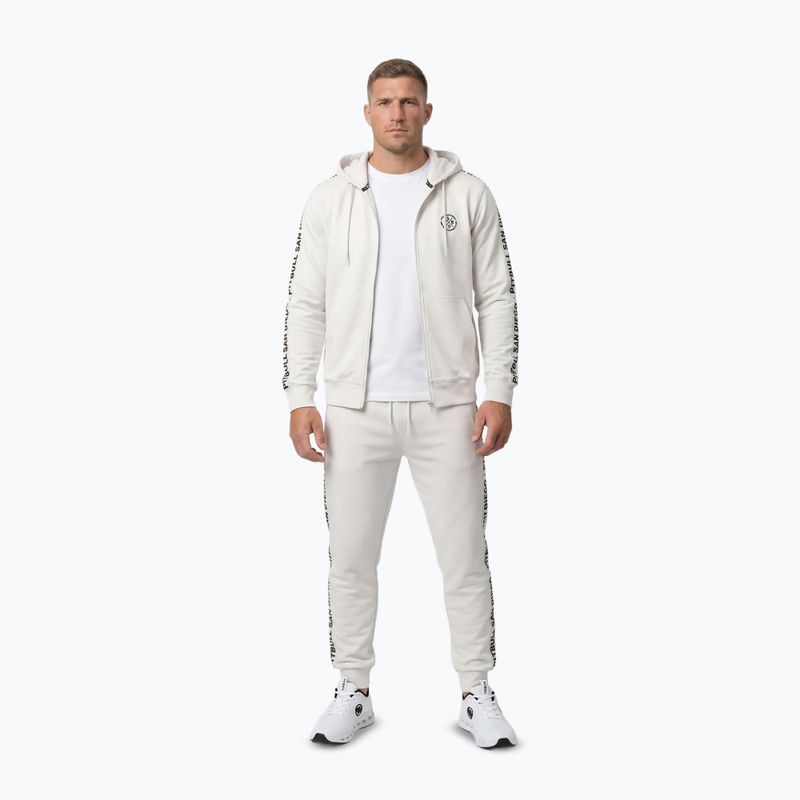 Felpa da uomo Pitbull Tape Parker Hooded Zip off white 2