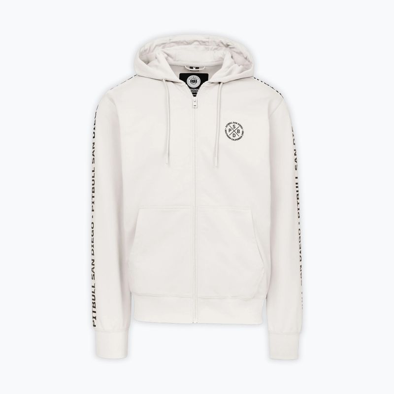 Felpa da uomo Pitbull Tape Parker Hooded Zip off white 3