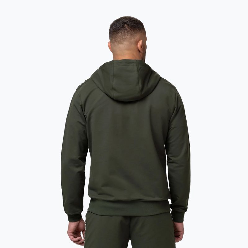 Felpa da uomo Pitbull Tape Parker Hooded Zip old green 3