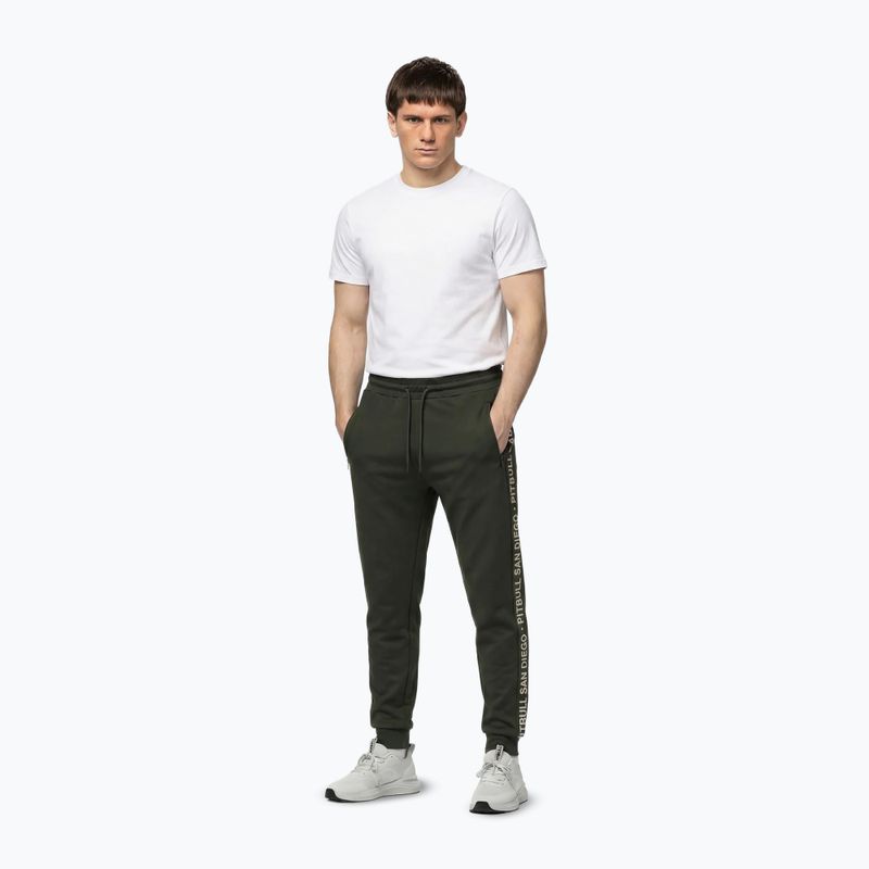 Pantaloni da uomo Pitbull Tape Parker Jogging old green 2