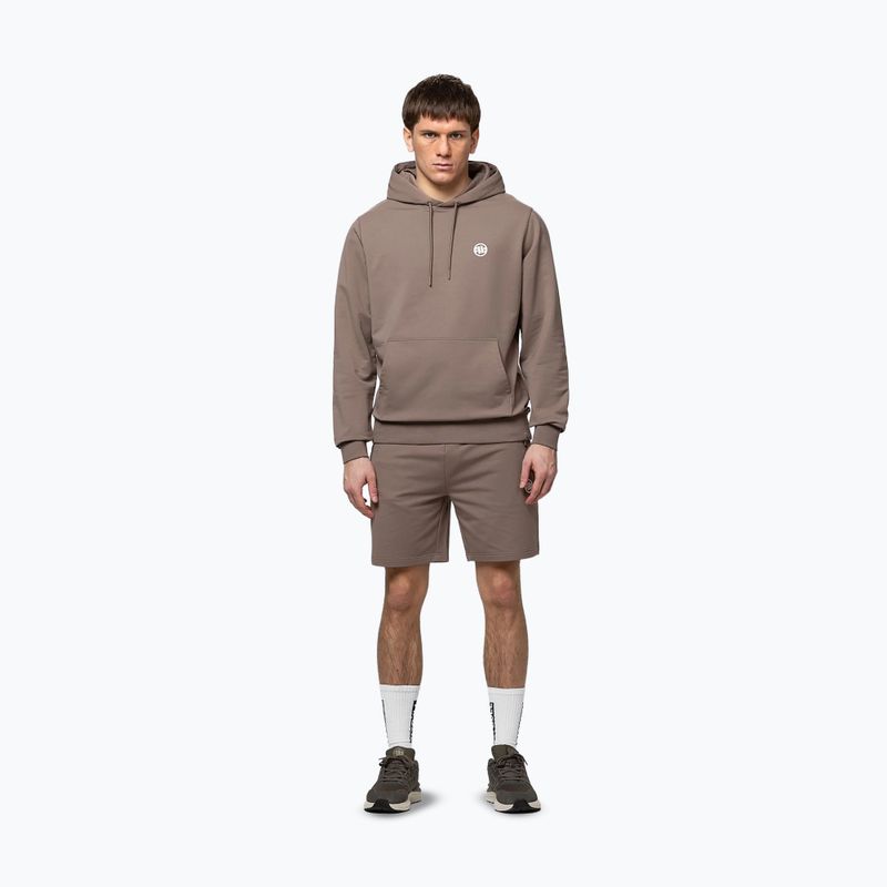 Felpa da uomo Pitbull Nugget Small Logo Hooded brown savana 2