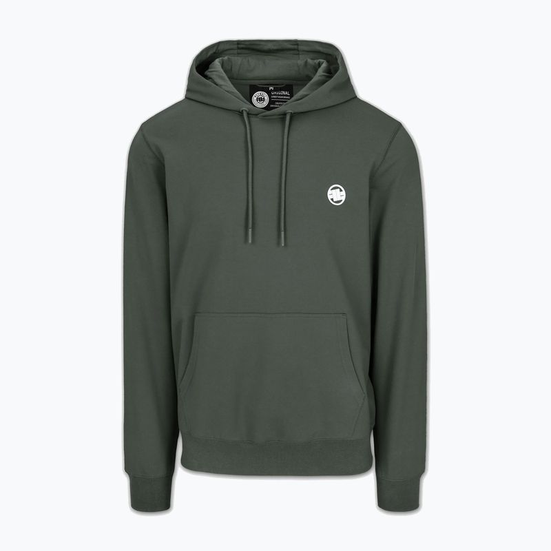 Felpa da uomo Pitbull Nugget Small Logo Hooded sage green 4