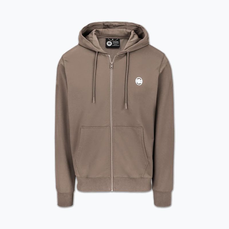 Felpa da uomo Pitbull Nugget Small Logo Hooded Zip brown savana 5