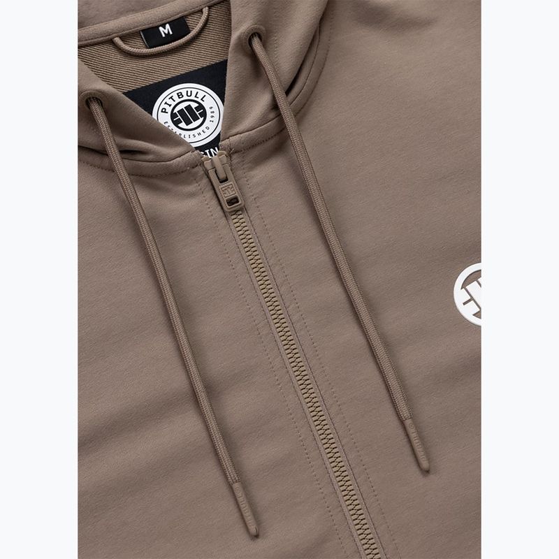 Felpa da uomo Pitbull Nugget Small Logo Hooded Zip brown savana 7