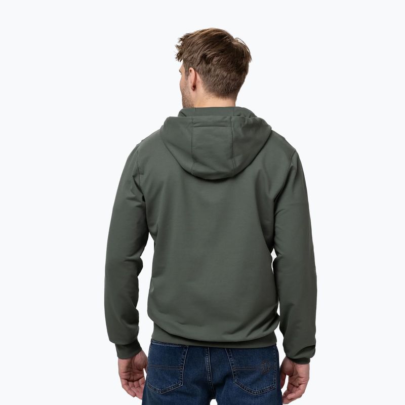 Felpa da uomo Pitbull Nugget Small Logo Hooded Zip sage green 3