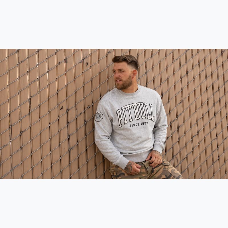 Felpa da uomo Pitbull Badger Crewneck grey/melange 12